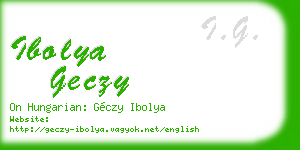 ibolya geczy business card
